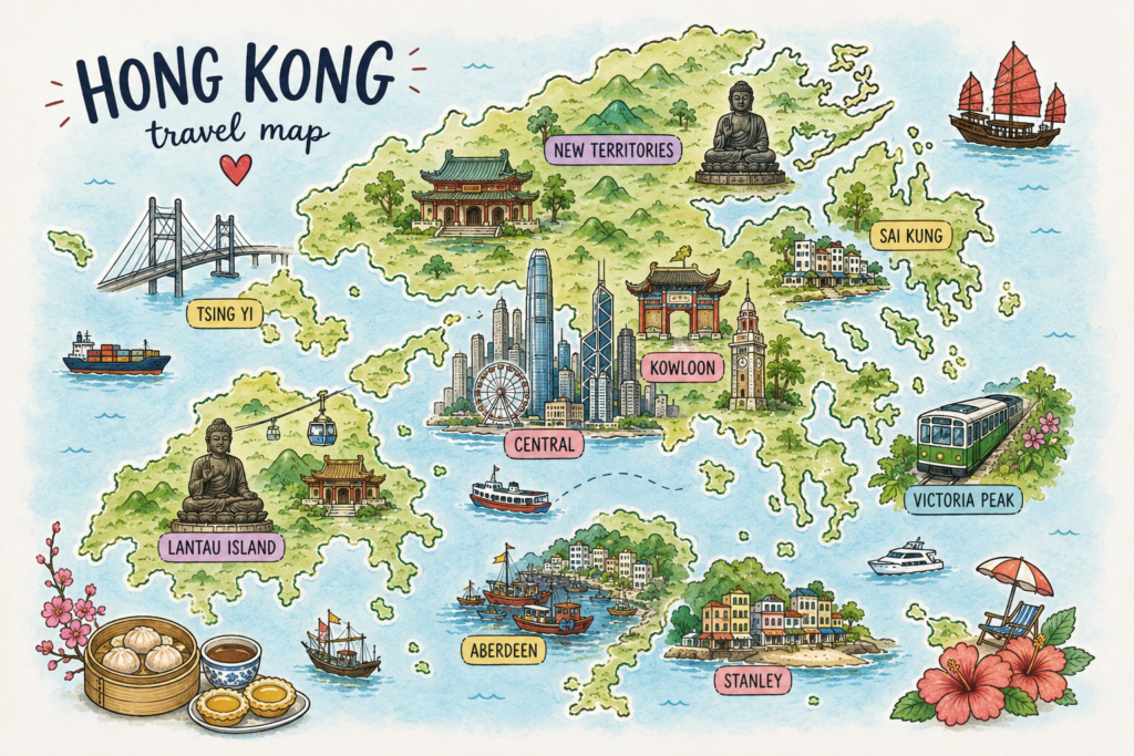 Hong Kong map
