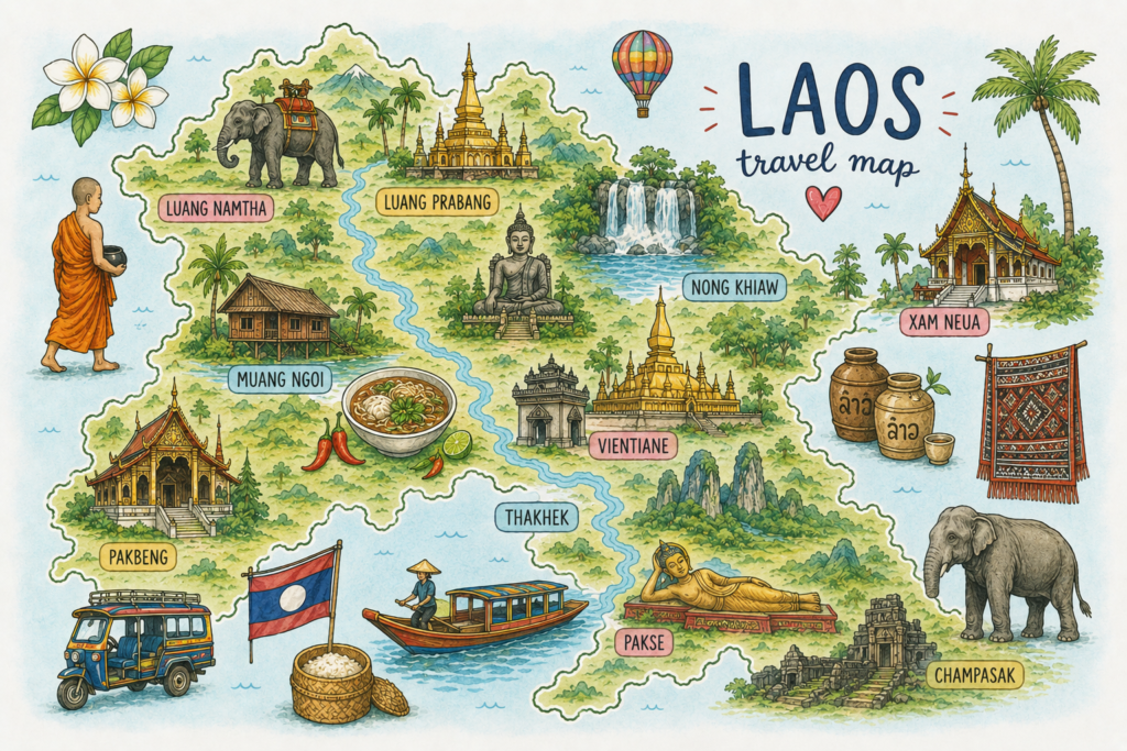 Laos mapa
